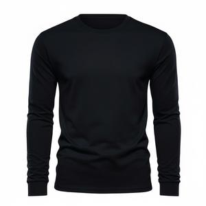 Sudadera de cuello redondo compuesta de algodón puro personalizada estilo básico camisas básicas de color sólido para hombres y mujeres característica antiarrugas - Product Image 2