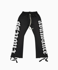 Personalizado de peso pesado de algodón Terry Fleece bordado Puff estampado chándal conjunto de las mujeres pantalones de chándal y conjunto de Sudadera con capucha logotipo personalizado - Product Image 1