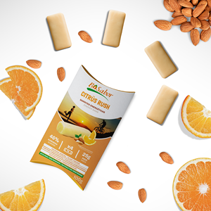 Barritas Saludables Citrus Rush Bisabor 4x25g (Paquete de 100g) Almendras Naturales con Relleno de Naranja, Sabor Dulce para Atletas - Product Image 3