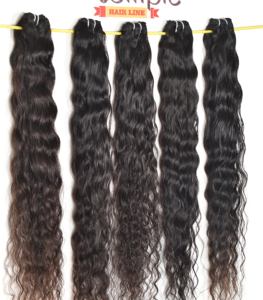 Extensions de cheveux indiens en gros femmes 100% couleur naturelle femmes noires cuticule aligné brut traité vague profonde faisceau - Product Image 4