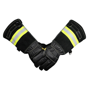 Guantes de bombero de cuero recién llegados de la mejor calidad, la mejor Fabricación, guantes de bombero de servicio OEM de alta seguridad exigente - Product Image 2