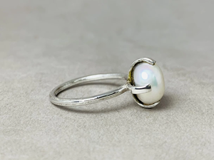 Fashion Jewelry Simple Freshwater Pearl <b>Ring</b> Dainty 925 Sterling Silver <b>Ring</b> for Women Gifts - Product Image 4