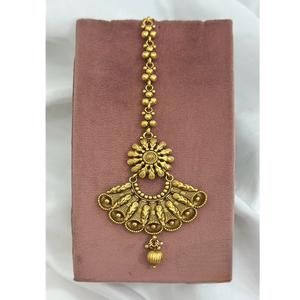 คอลเลกชันเครื่องประดับผม916สีทองแบบโบราณที่มีคุณภาพสูงสง่างามสำหรับงานแต่งงานแบบดั้งเดิม - Product Image 1