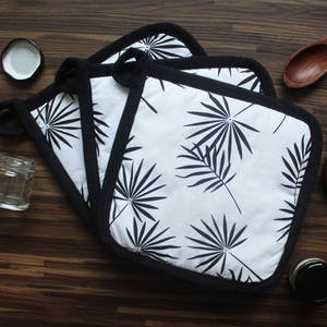 High Quality Custom Print Pure Cotton <b>Pot</b> <b>Holder</b>, Customized Private Logo Kitchen Accessory India - Product Image 1