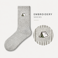 Chaussettes brodées personnalisées, couleurs et logo sur mesure, chaussettes de sport en coton doux pour hommes