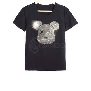 Diseña tu propio logotipo Hombres Rhinestone Camisetas Fitness Wear Último diseño Hombres Rhinestone Camisetas - Product Image 1
