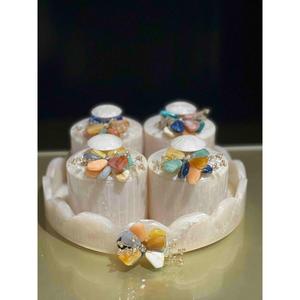 Juego de 4 cuencos decorativos Dryfruits con bandeja Artículo de regalo de devolución asequible para Diwali y uso de bodas Juegos de regalos de nueces - Product Image 1