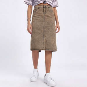 กระโปรงยีนส์ผู้หญิงแบบสั่งทำพิเศษ สำหรับผู้ใหญ่ ดีไซน์ล่าสุด ผลิตจากวัสดุแห้งเร็ว ราคาสมเหตุสมผล - Product Image 1