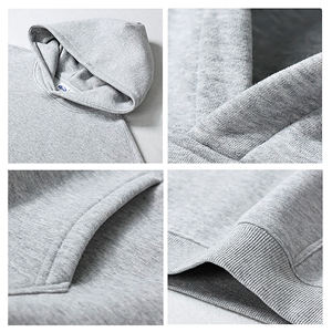 เสื้อฮู้ดแบบสวมศีรษะโอเวอร์ไซส์ทำจากผ้าฝ้ายทำจากฝรั่งเศสผ้าเทอร์รี่มีฮู้ดแบบเรียบง่ายสำหรับทุกเพศ - Product Image 5