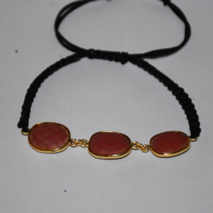 wholesale natural semi-precious <b>Gemstone</b> beads healing <b>bracelet</b>. coral bezel Connector <b>gemstone</b> <b>bracelet</b>, handmade <b>bracelet</b> - Product Image 2