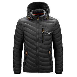 High Quality Men's Winter <b>Hip</b> Hop Style Puffer Jacket Custom Warm Thicken Bubble Hooded Quilted Cotton <b>Padded</b> Windproof Coats - Product Image 2