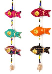 ของตกแต่งผนังแบบแขวนผนังสไตล์อินเดีย ดีไซน์ปลาสวยงาม งานฝีมือแบบโบโฮ เหมาะสำหรับตกแต่งบ้านและประตู - Product Image 2