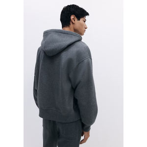 Sweat-shirts en polaire épais d'hiver OEM 2026, pull-over uni surdimensionné, sweat-shirts pour hommes, poche kangourou, décontracté, 100% coton, poids lourd - Product Image 5