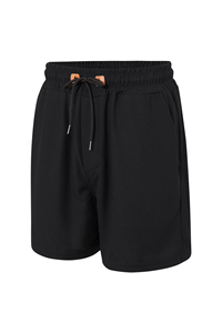 กางเกงขาสั้นสำหรับเล่นกีฬาผ้าวาฟเฟิลของผู้ชายฤดูร้อน2025แห้งเร็วกางเกงชายหาดสีทึบ - Product Image 2