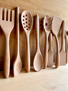 <b>Wooden</b> Spatula Cooking <b>Set</b> | Sustainable Natural Wood Kitchen Utensils | Smooth Finish <b>Food</b>-Safe Cooking Tools - Product Image 2
