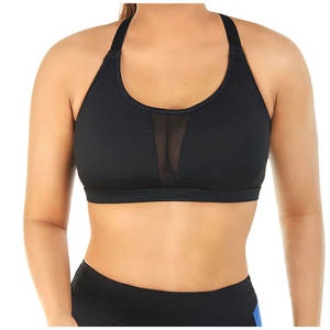 Sujetador Deportivo Transpirable de Talla Grande para Mujer con Logotipo Frontal, Alta Sujeción, Spandex/Nailon, Ropa Deportiva, Hecho en Pakistán - Product Image 1