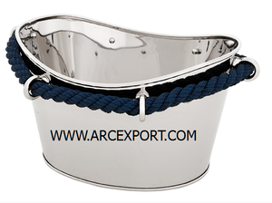 Seau à glace de grande taille plaqué cuivre, forme de baignoire, décoration, accessoires de bar standard, seaux à vin, bac à boissons en Inde - Product Image 3