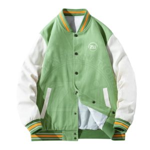Chaqueta Varsity de Béisbol Personalizada para Hombre, de Lana, con Letras Bordadas, Cuero Genuino, Casual, Invierno, Impermeable, Transpirable, Talla Grande - Product Image 2