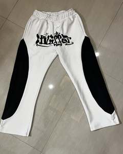 Pantalones de Felpa de Algodón de Alta Calidad, 380 g/m², Corte Acampanado, Casuales, Invernales, Transpirables, Ecológicos, Cintura Alta, con Cordón Ajustable - Product Image 1
