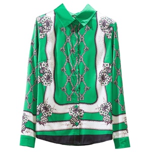 Maglietta a maniche lunghe da <span class=keywords><strong>donna</strong></span> camicette da <span class=keywords><strong>donna</strong></span> eleganti personalizzate alla moda camicie da <span class=keywords><strong>donna</strong></span> con stampa floreale Vintage - Product Image 5