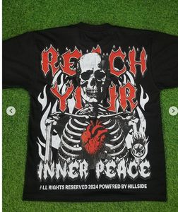 T-shirt imprimé DTG surdimensionné avec col rond manches courtes Y2K Skull Brand Plus Size Sports Short Sleeve Shirt - Product Image 3