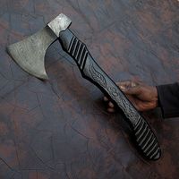El yapımı şam çelik Tomahawk balta ile endüstriyel açık kamp aracı gül ahşap kolu el dövme Hatchet kapak dahil