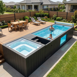 Fiberglass Family Swim Spa Pool UV Resistant & Corrosion-Resistant Custom Capacity Outdoor Above Ground Pool for Kids Home Use - Product Image 3