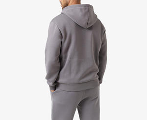 Survêtements unisexes en molleton de coton respirant et lourd, style French Terry à fermeture éclair intégrale pour homme, pour un usage décontracté en automne - Product Image 6