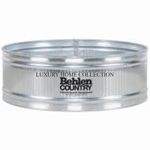Deep Large Capacity Metal <b>Galvanized</b> Garden Water <b>Tub</b> for Sustainable Gardening Outdoor Plant Watering and Decor - Product Image 2