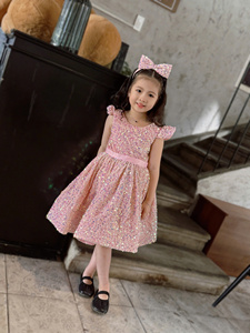 Robes de princesse d'été pour filles Cute Short Sleeve Halter Design Layered Party Dresses ODM Supply Made in Vietnam - Product Image 2