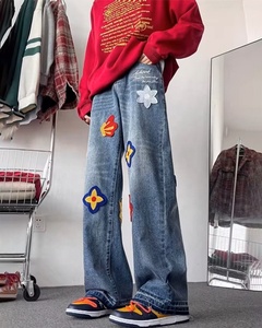 กางเกงยีนส์เดนิมทรงขาดสไตล์ OEM รุ่นใหม่สำหรับผู้ชาย สีพื้นฟอกสี ซัมเมอร์ แห้งเร็ว สวมใส่สบาย - Product Image 4