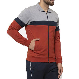 Nueva moda para hombre, chándales de lana con cuello vuelto, ropa de entrenamiento físico atlético, conjuntos de chaqueta y pantalones con cremallera de dos piezas para hombre - Product Image 4