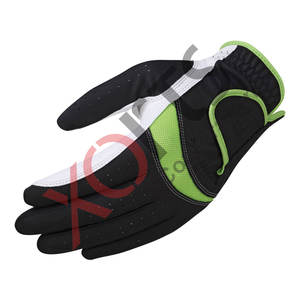 Gant de golf en cuir de cabretta premium orange gris, main gauche, respirant, antidérapant, bracelet de poignet réglable, léger, confortable - Product Image 4