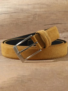 เข็มขัดหนังแท้แฟชั่นแบบมีหัวเข็มขัดไม่มีฟันเข็มขัดทำงานลำลองของขวัญแบบสั่งทำ - Product Image 4