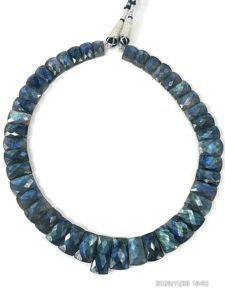 Collier ras de cou en labradorite bleue naturelle de qualité AAA, tendance et luxueux, facetté, 18 pouces - Product Image 5