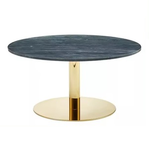 Table d'appoint créative en bois de qualité chère de forme ronde de couleur noire antique pour la décoration de chambre à coucher - Product Image 4