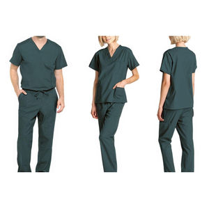 Conjunto de uniforme de enfermera para mujer, con cuello en V uniforme de enfermera, pantalones para correr con cordón y ropa de trabajo de enfermera con múltiples bolsillos - Product Image 2