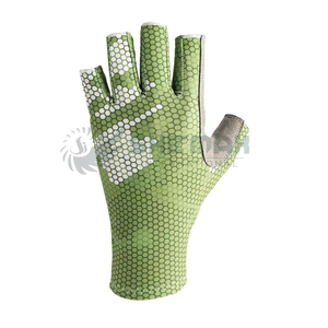 Guantes de pesca recién llegados con agarre sin dedos, tela de bloqueo UV y diseño de palma abierta, hechos para el control en la pesca en ríos cálidos - Product Image 4