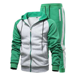 Conjunto de Sudadera con Capucha y Pantalones Deportivos Holgados de Dos Piezas Personalizados para Hombre, Sudadera Ligera Extra Grande con Cremallera, Cortavientos y Transpirable para Invierno - Product Image 4