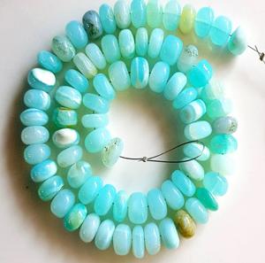 Piedra preciosa de ópalo peruano azul, redondos lisos y lisos para hacer joyas, cuentas de piedra - Product Image 5