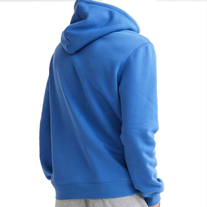 Sudadera con Capucha Azul para Hombre, Color Sólido, Corte Regular, Felpa de Algodón, Informal, para Otoño, Tejida - Product Image 4