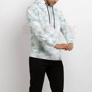 Vente en gros de haute qualité personnalisé Tie Dye impression Basics hommes sweats à capuche mode vêtements hommes sweats à capuche matériel durable hommes sweats à capuche - Product Image 5