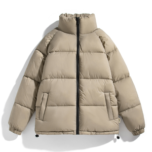 Veste à bulles d'hiver de haute qualité pour hommes taille XL coupe-vent à capuche col montant respirant mince toile enduite impression de logo personnalisé - Product Image 6