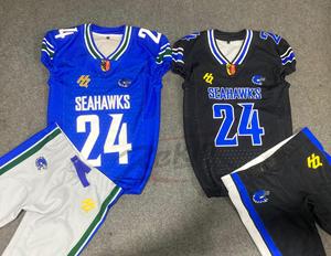 Conjuntos transpirables de uniformes de fútbol americano de sarga de aparejos impresos por sublimación personalizados de alta calidad para hombres y jóvenes - Product Image 5