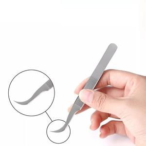 Pince à cils en acier inoxydable avec Logo personnalisé pour outil d'extension de cils - Product Image 1