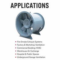 Ventilateur à flux mixte HTF pour l'évacuation des fumées et la ventilation, souffleur axial 380V pour atelier, entrepôt, bâtiment