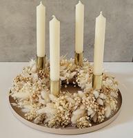 Couronne de pampas naturelle MCflora en gros, faite à la main, style bohème, fleurs séchées, décoration murale rustique pour mariage et maison, fournisseur
