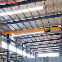 Eléctrico 3 ~ 30 Ton 3 Fase 380V 50Hz Control remoto Eliectric Hoist Single Girder Overhead Bridge Crane