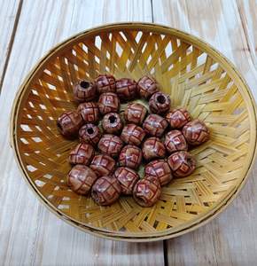 Cuentas impresas de 17 mm 2 formas personalizadas y cuentas de madera de colores en forma y tamaño producto indio hecho a mano - Product Image 2