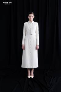 Conjunto de falda para mujer El mejor precio con abertura en la espalda LISSA MIDI FALDA Ropa para mujer Tela de algodón WHITEANT Exportador de ropa de Vietnam" - Product Image 6